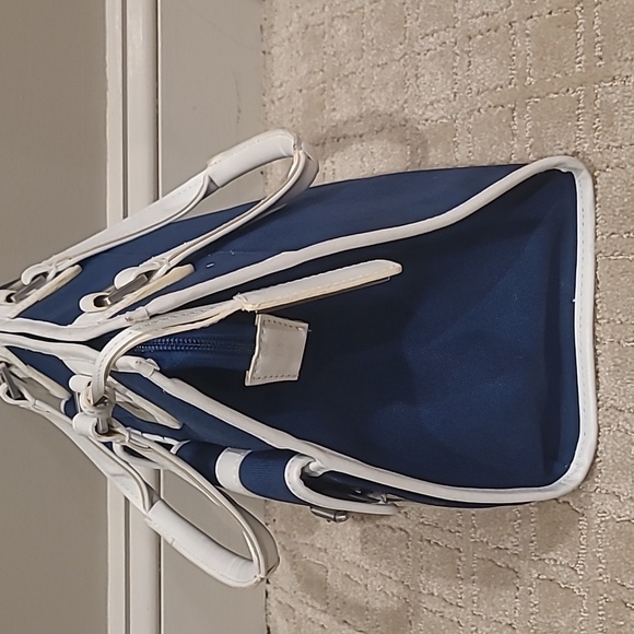 Talbots Navy Blue & White Handbag - Picture 6 of 13